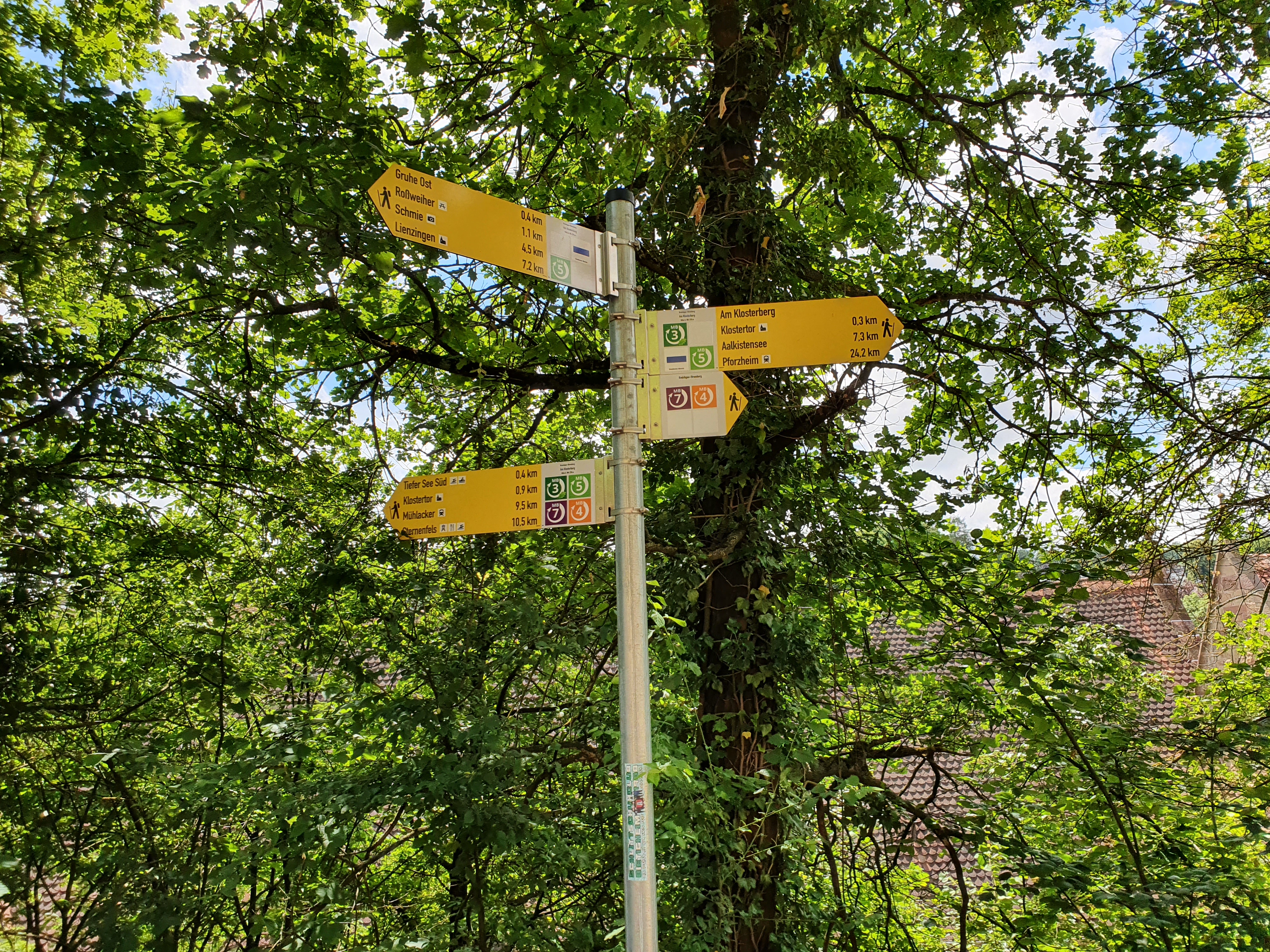  Wegweiser Wanderwege am Klosterberg Maulbronn 