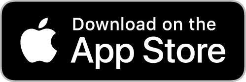 Apple Logo auf schwarzem Grund mit Schriftzug &quot;Download on the App Store&quot;